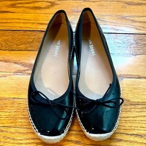 Jon Josef black patent espadrille size 8